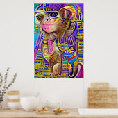 Poster Singe égyptien (Cuisine)