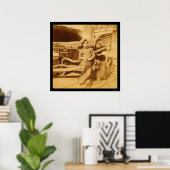 Poster Singe en poudre sur le USS Pawnee 1862 (Bureau à domicile)