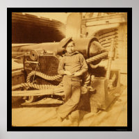 Singe en poudre sur le USS Pawnee 1862