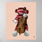 Poster Singe et cello (Devant)