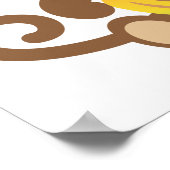 Poster Singe Garçon Avec Banane (Coin)