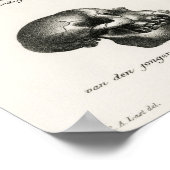 Poster Singe humain et crâne moyen (Coin)
