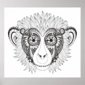 Poster Singe inspiré 2 (Devant)