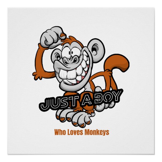 Poster singe juste un garçon (Devant)
