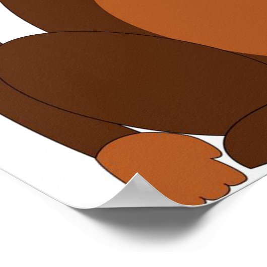 Poster singe mignon (Coin)