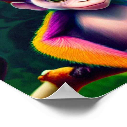 Poster Singe mignon (Coin)