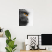 Poster Singe songeur (Bureau à domicile)