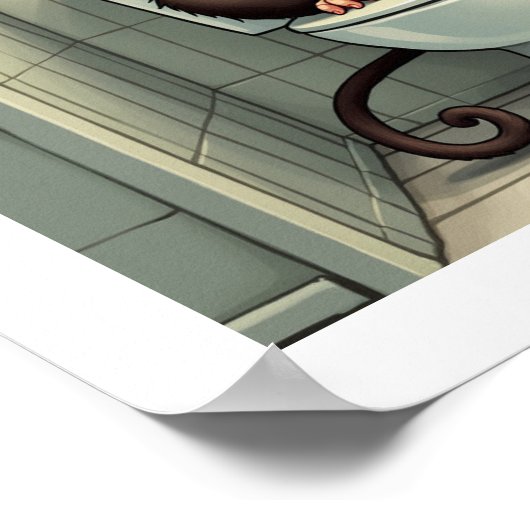 Poster Singe souriant (Coin)