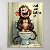 Poster Singe souriant (Devant)