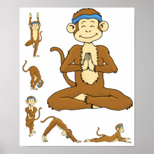 Poster Singe yoga