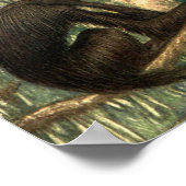 Poster Singes araignées à facettes rouges par Louis Sarge (Coin)