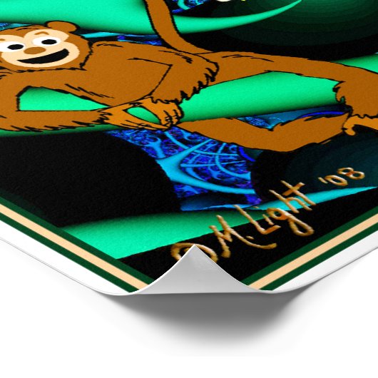 Poster Singes dans mon fractal (Coin)