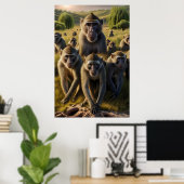 Poster Singes hérités de la souche antique (Bureau à domicile)