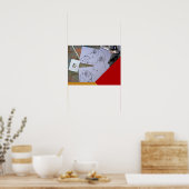 Poster Singes pensant aux résolutions du Nouvel An P (Cuisine)