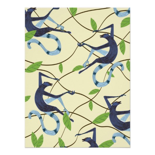 Poster Singes vintages (Devant)