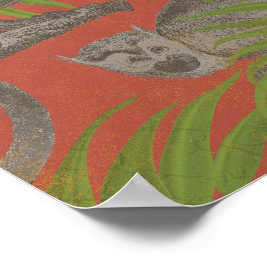 Poster Singes vintages (Coin)