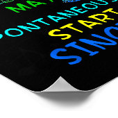 Poster Singing Music Lover T Shirt Gift - Caution May Sta (Coin)