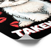 Poster Single But Taken By My Dog Cute Funny Valentive Lo (Coin)