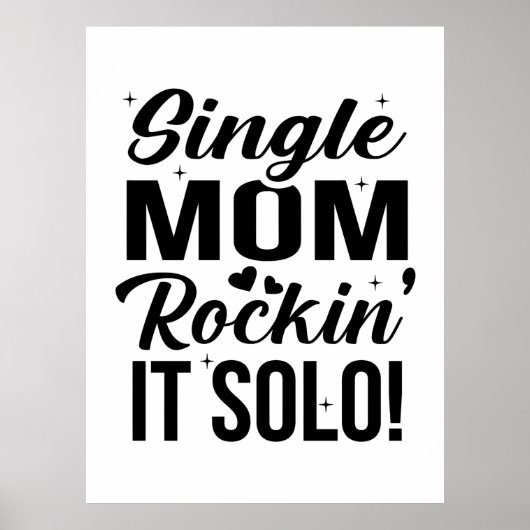 Poster Single Mom Rockin It Solo (Devant)