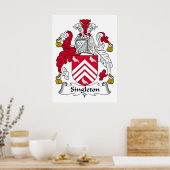Poster Singleton Family Crest (Cuisine)