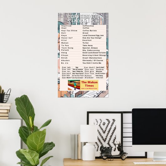 Poster Singlish (Bureau à domicile)