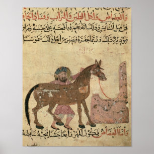 Poster S'inquiétant du cheval, illustration