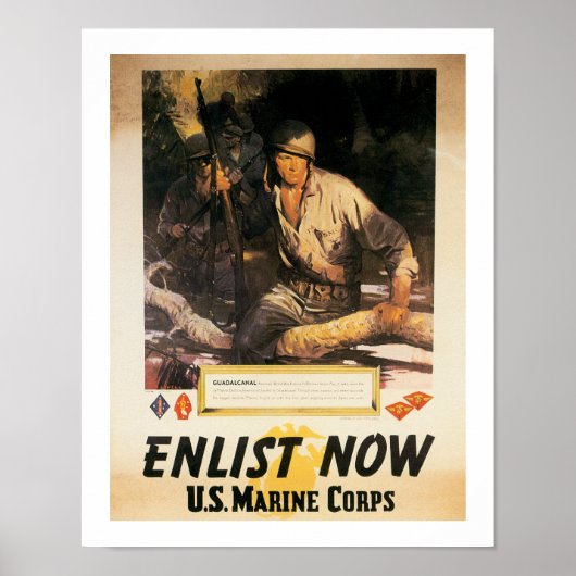 Poster S'inscrire maintenant - US Marine Corps (Devant)