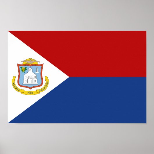 Poster Sint Maarten Flag (Devant)