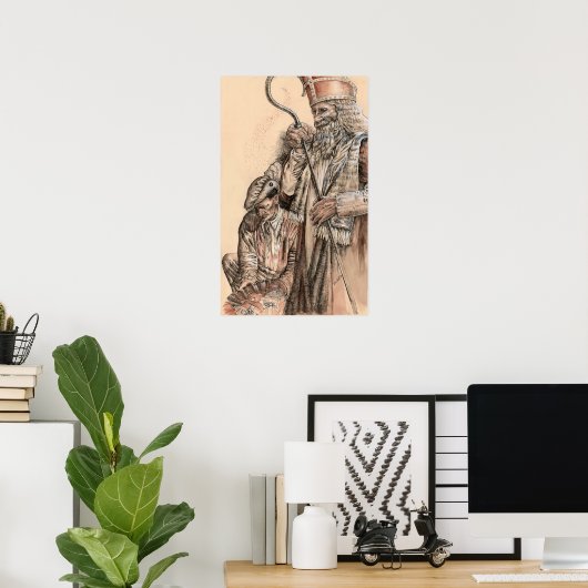 Poster Sinterklaas et Zwarte Piet par Portia St Luke (Bureau à domicile)