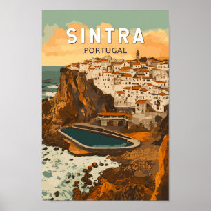Poster Sintra Portugal Illustration Voyage Art Vintage