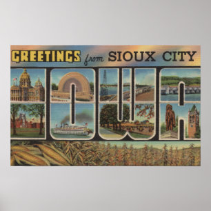 Poster Sioux City, Iowa - grandes scènes 2 de lettre