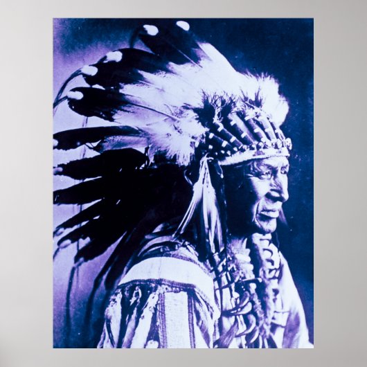 Poster Sioux de cygne blanc Chef amérindien (Devant)