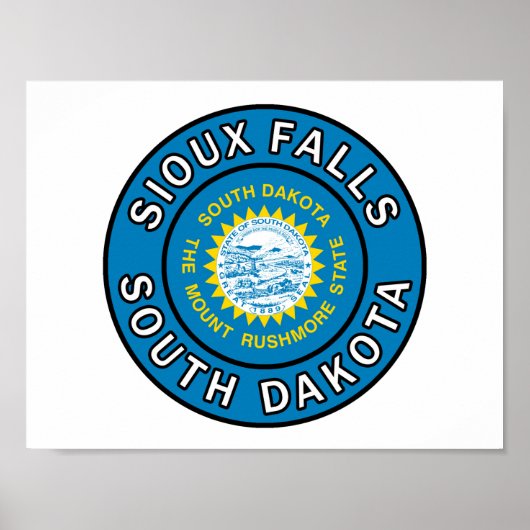 Poster Sioux Falls Dakota du Sud (Devant)