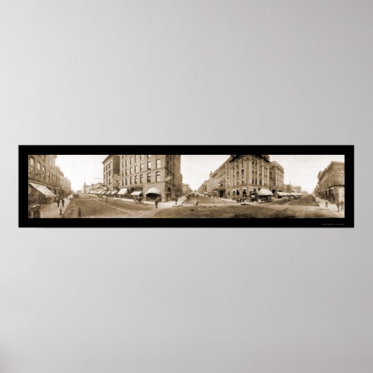 Poster Sioux Falls SD Streets Photo 1907 (Devant)