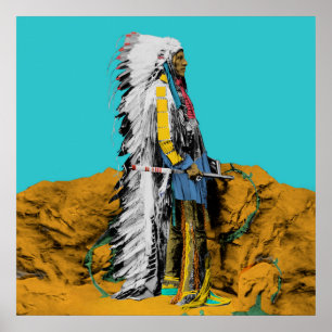 Poster Sioux Lakota d'Amérique