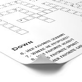 Poster Sip and Solve Custom Wedding Crossword Puzzle (Coin)