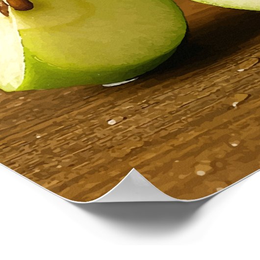 Poster Sip Summer - Green Apple Juice Wall Art Imprimer (Coin)