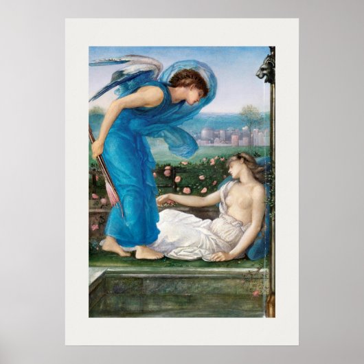 POSTER : SIR EDWARD BURNE-JONES : CUPID + PSYCHE (Devant)