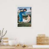 POSTER : SIR EDWARD BURNE-JONES : CUPID + PSYCHE (Cuisine)