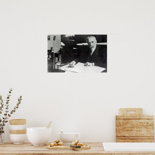 Poster Sir Edward Elgar travaille sur une partition d'orc (Cuisine)