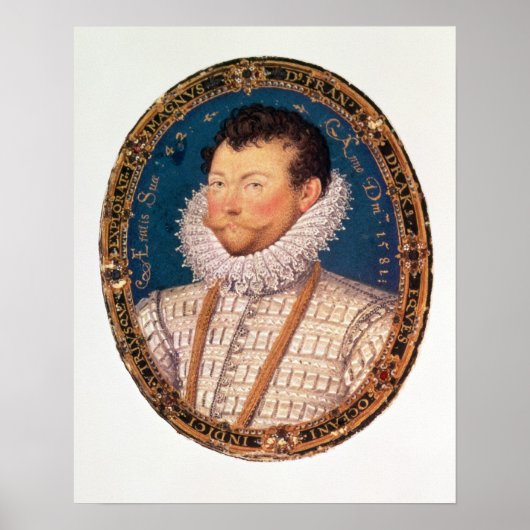 Poster Sir Francis Drake, 1581 (Devant)
