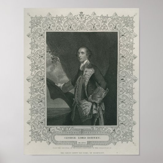 Poster Sir George Brydges Rodney (Devant)
