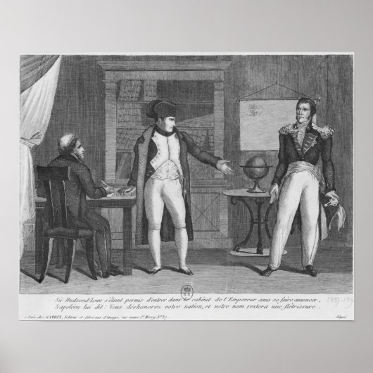 Poster Sir Hudson Lowe qui commence l'étude de Napoléon (Devant)