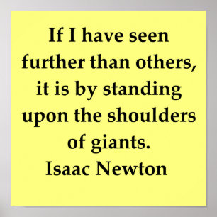 Poster sir isaac newton quote