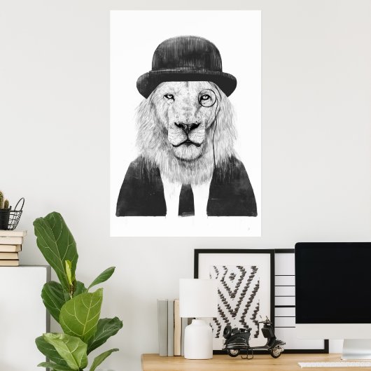 Poster Sir lion (Bureau à domicile)