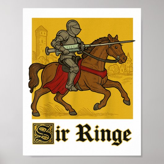 Poster Sir Ringe Knight Pun Vintage _1 (Devant)
