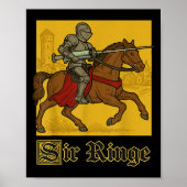 Poster Sir Ringe Knight Vintage Pun (Devant)
