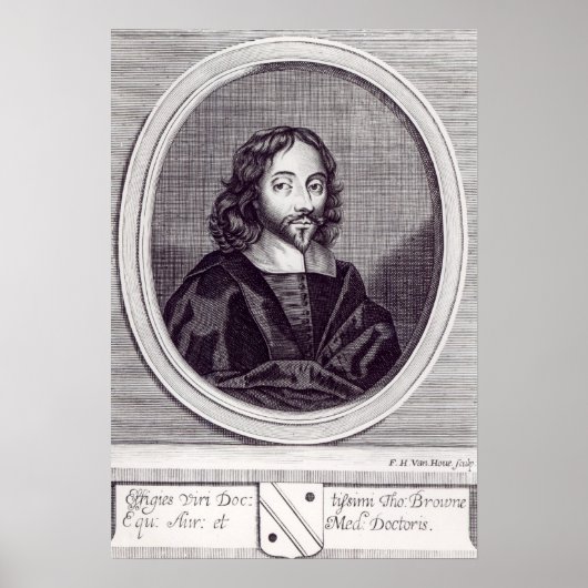 Poster Sir Thomas Browne, gravé par Frederick (Devant)
