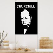 Poster Sir Winston noir et blanc (Cuisine)