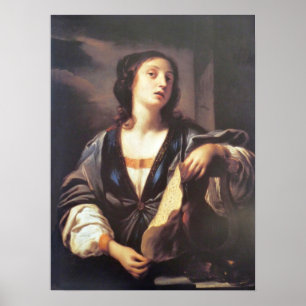 Poster Sirani - Allégorie de la musique 1659